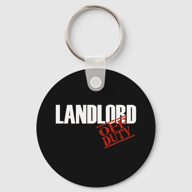 OFF DUTY LANDLORD DARK KEY RING (Front)
