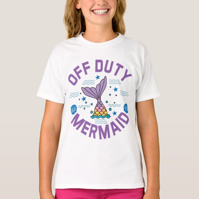Off duty mermaid girl T-Shirt (Front)