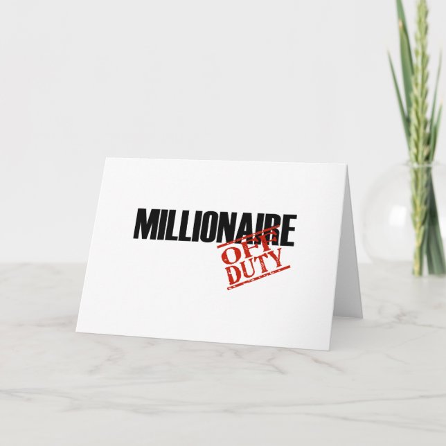 OFF DUTY MILLIONAIRE LIGHT CARD (Front)