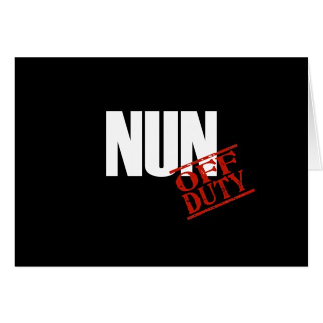 OFF DUTY NUN DARK (Front Horizontal)