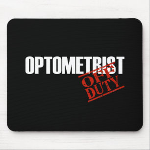 OFF DUTY OPTOMETRIST DARK MOUSE MAT
