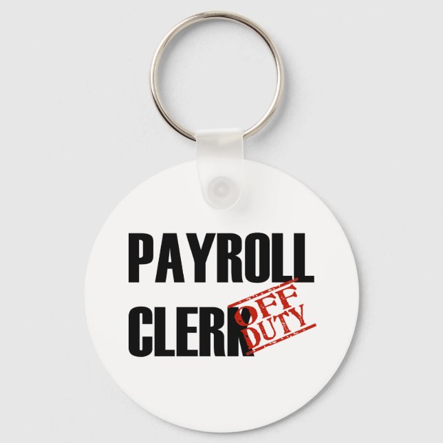 OFF DUTY PAYROLL CLERK  LIGHT KEY RING (Front)
