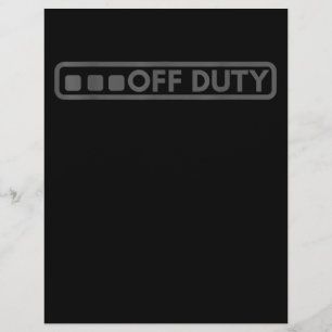 Off Duty Perfect For Police Army Law Enforcement Flyer