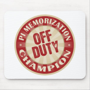 Off Duty Pi Memorisation Mouse Mat