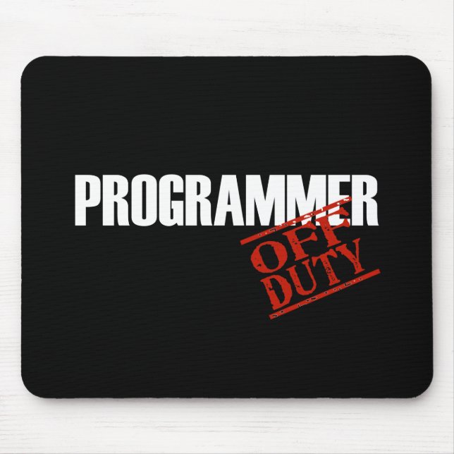 OFF DUTY PROGRAMMER DARK MOUSE MAT (Front)
