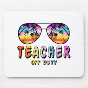 Off Duty Rainbow Sungles Palm Beach End Of School Mouse Mat