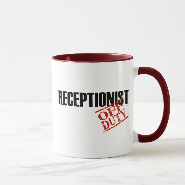 OFF DUTY RECEPTIONIST MUG (Right)
