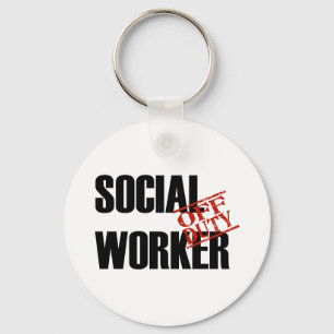 OFF DUTY SOCIAL WORKER LIGHT KEY RING