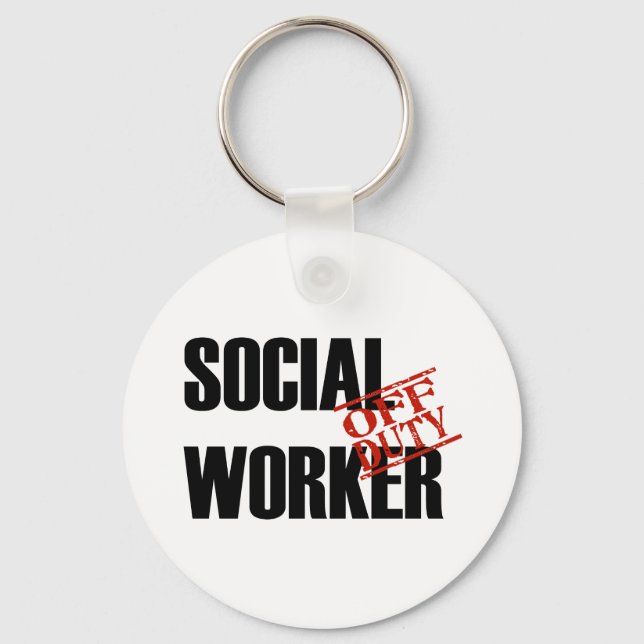 OFF DUTY SOCIAL WORKER LIGHT KEY RING (Front)