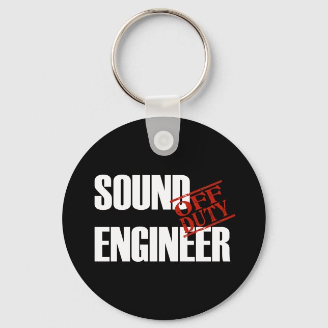 OFF DUTY SOUND ENGINEER DARK KEY RING (Front)