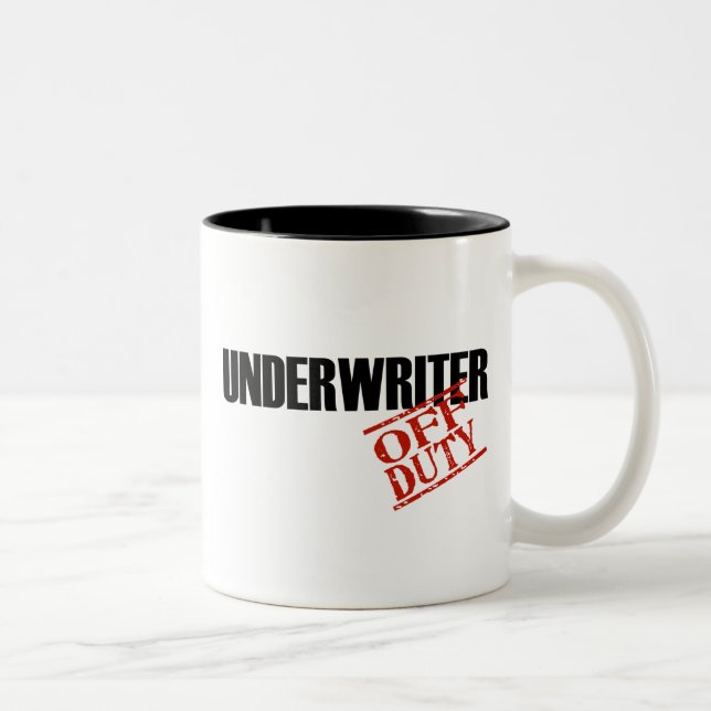 OFF DUTY UNDERWRITER Two-Tone COFFEE MUG (Right)