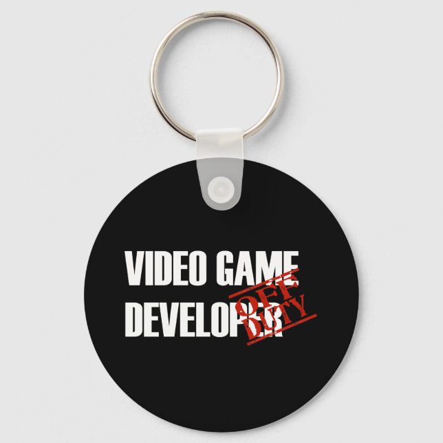 OFF DUTY VIDEO GAME DEVELOPER DARK KEY RING (Front)