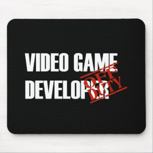 OFF DUTY VIDEO GAME DEVELOPER DARK MOUSE MAT