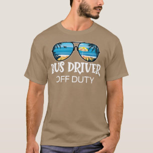 Off Duty Yellow School Bus Driver Beach Sunglass T-Shirt