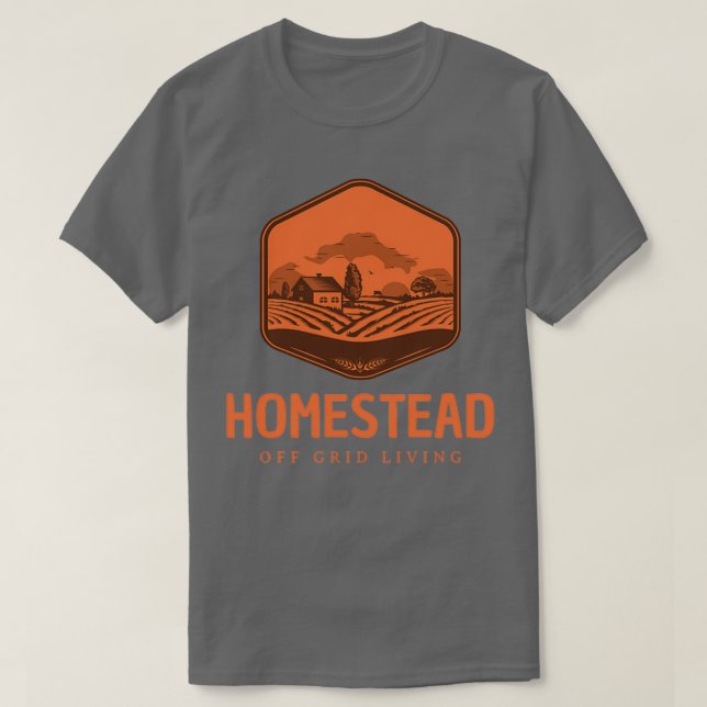 Off Grid Homestead Off Grid Living T-Shirt (Design Front)