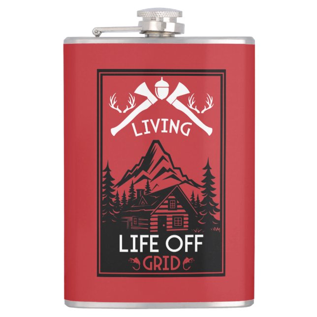 OFF GRID LIFE HIP FLASK (Front)