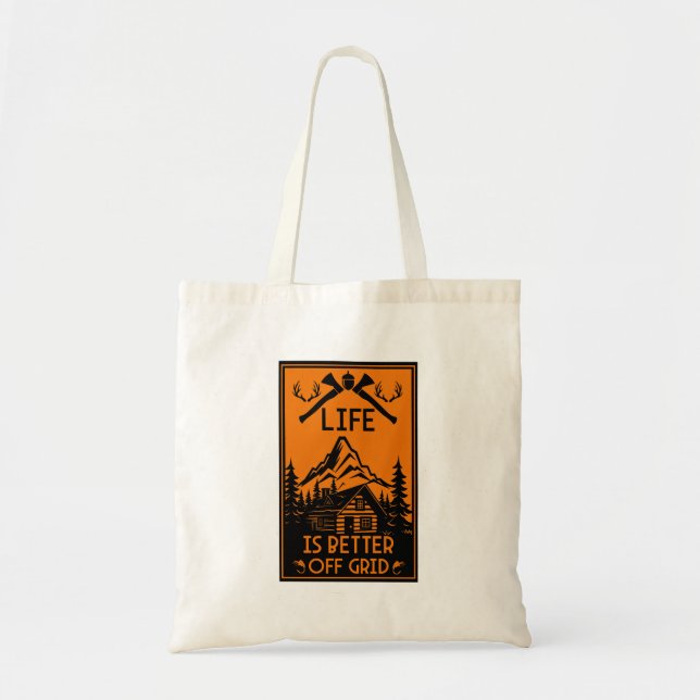 OFF GRID LIFE TOTE BAG (Front)
