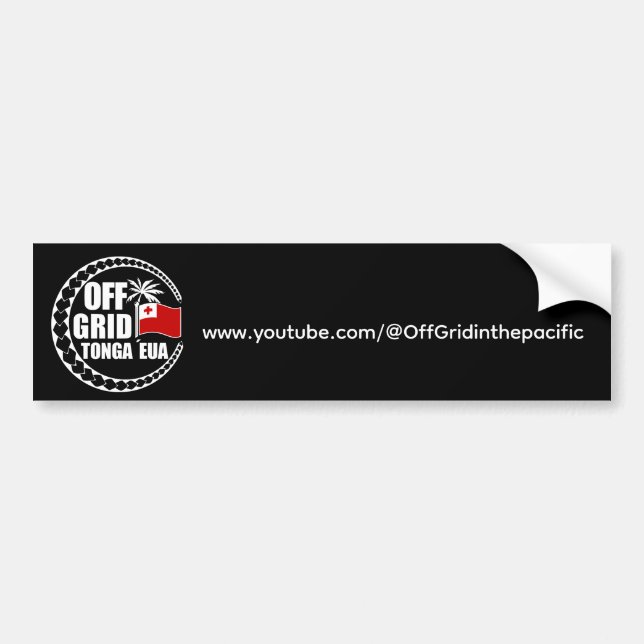Off Grid Tonga Eua lifestyle Bumper Sticker (Front)