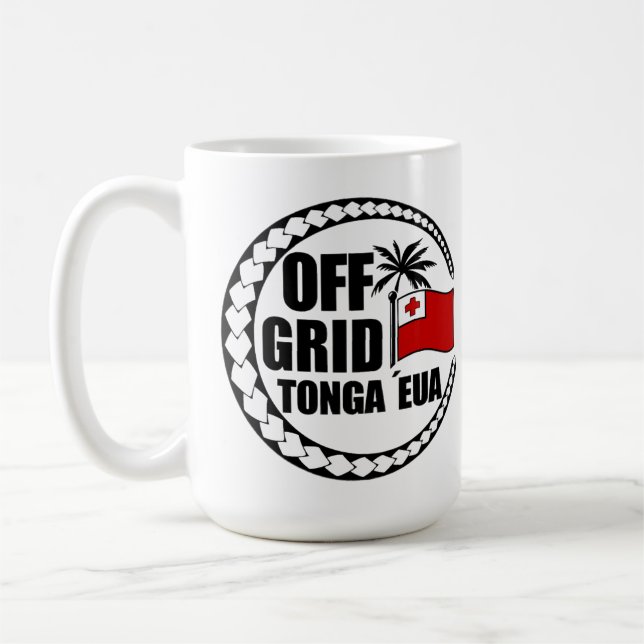 Off Grid Tonga Eua Lifestyle Coffee Mug (Left)