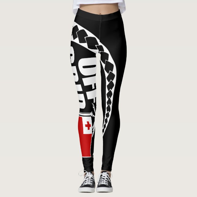 Off Grid Tonga Eua lifestyle Leggings (Front)