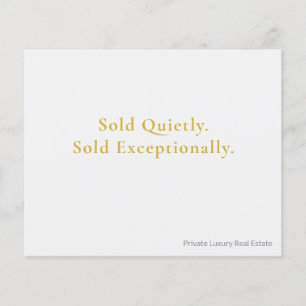 Off-Market Luxury Real Estate Postcard Private Flyer