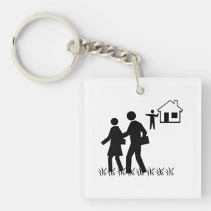 Off My Lawn Key Ring