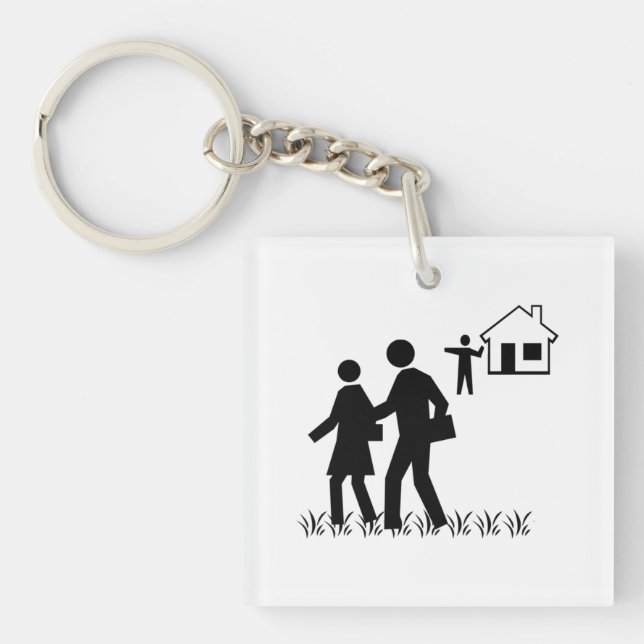 Off My Lawn Key Ring (Front)