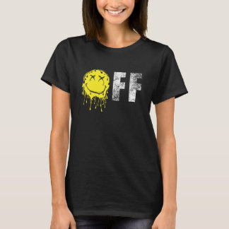 Off On Online Open Smile Laugh Vintage Yellow Cros T-Shirt