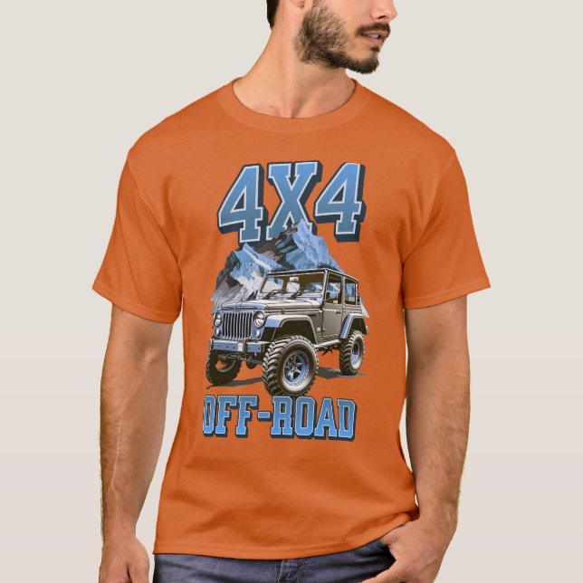 OFF-ROAD 4x4 - blue T-Shirt (Front)