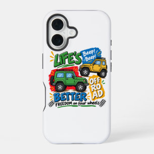 Off Road Adventure 4x4 Freedom on Four Wheels Car iPhone 16 Case