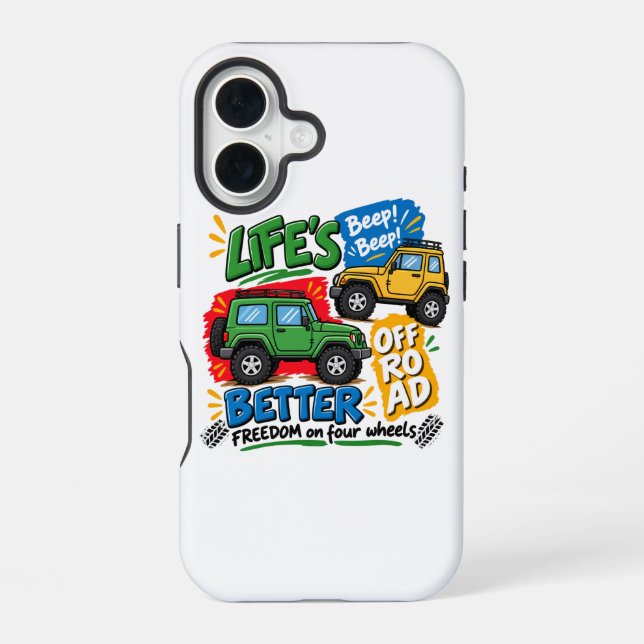 Off Road Adventure 4x4 Freedom on Four Wheels Car  iPhone 16 Case (Back)