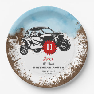 Off Road Adventure ATV Monster Truck Birthday Paper Plate