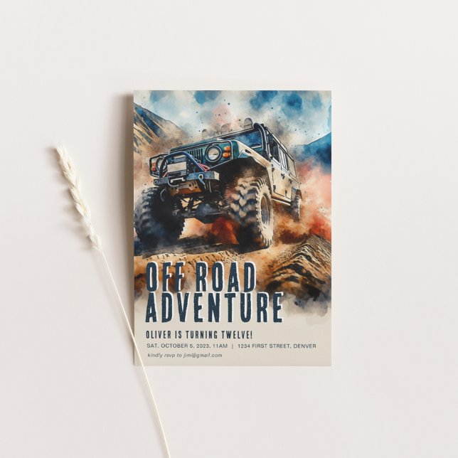 Off Road Adventure ATV Party Invitation Template (Creator Uploaded)