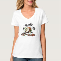 Off-Road Adventure White V-Neck T-Shirt | Outdoor