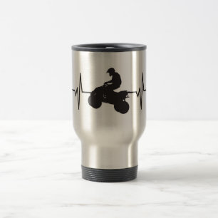 Off-Road ATV Quad - Heartbeat Pulse Travel Mug