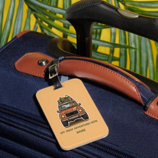 Off-Road Capybara Camping Custom Luggage Tag (Front Insitu 1)