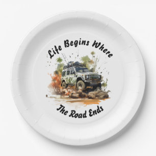 Off-road Car Adventure Paper Plates