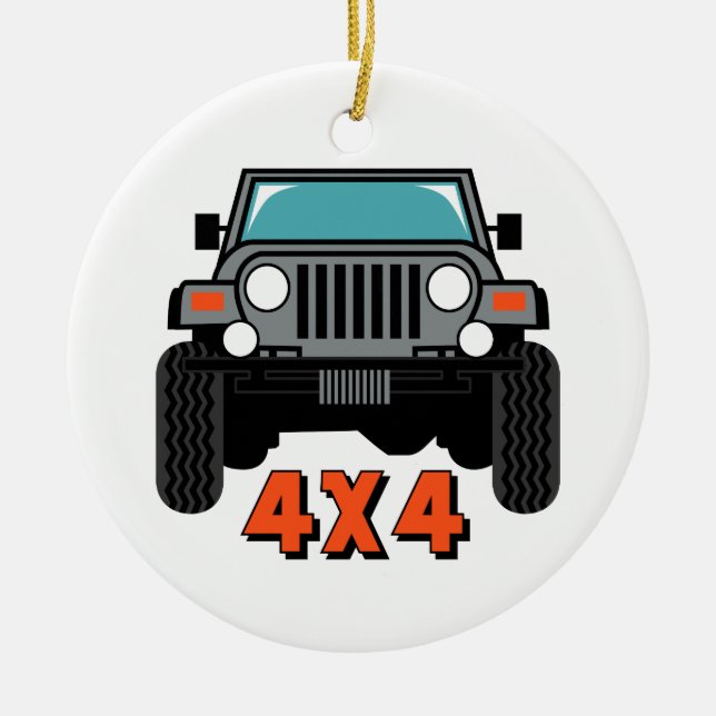 Off Road Ceramic Tree Decoration (Front)