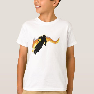 Off Road Dirt Bike with Flames T-Shirt