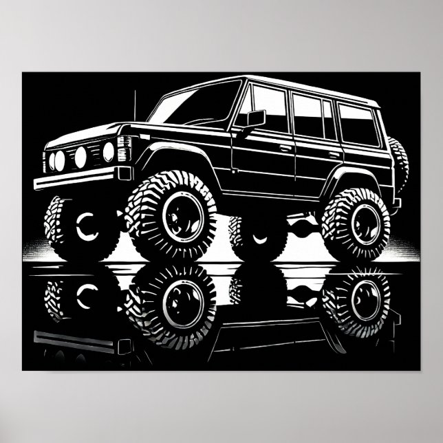 Off-Road Legend Silhouette Poster (Front)