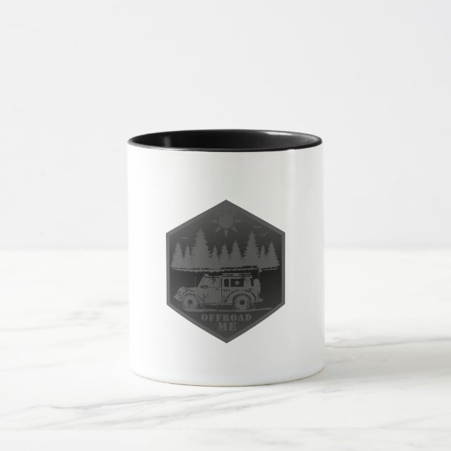 OFF ROAD ME Black & White Mug (Center)