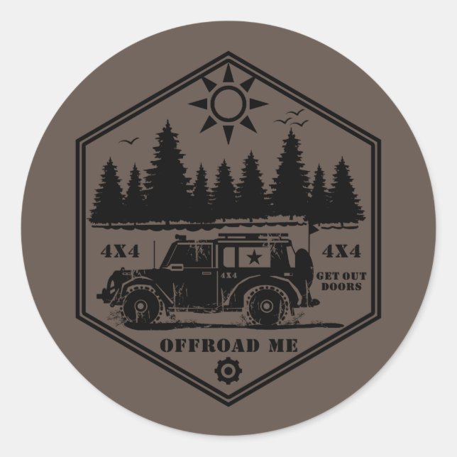 OFF ROAD ME Wilderness Bb Classic Round Sticker (Front)