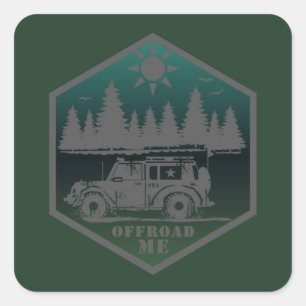 OFF ROAD ME Wilderness Square Sticker