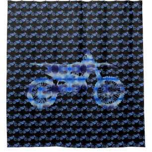 Off  road motocroos motorbike shower curtain
