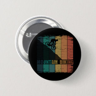off road mountain biking 6 cm round badge