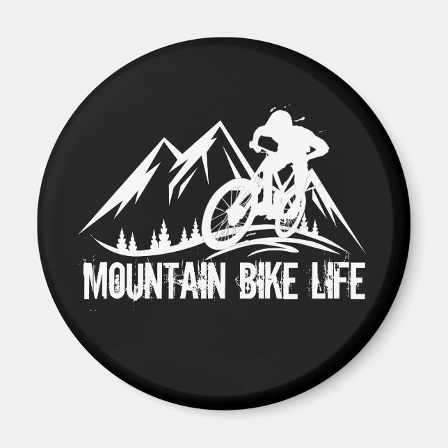 off road mountain biking life magnet (Front)