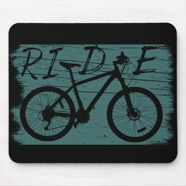 off road mountain biking saying mouse mat (Front)