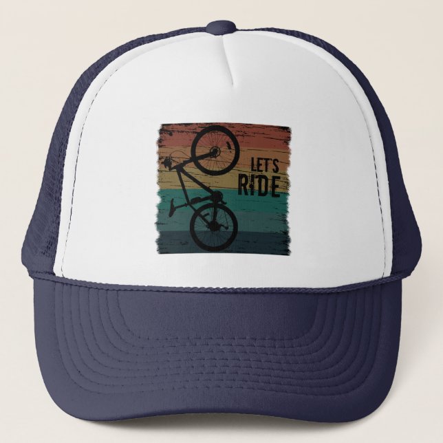 off road mountain biking saying trucker hat (Front)