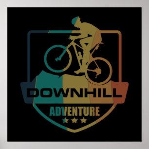 off road mountain biking vintage poster