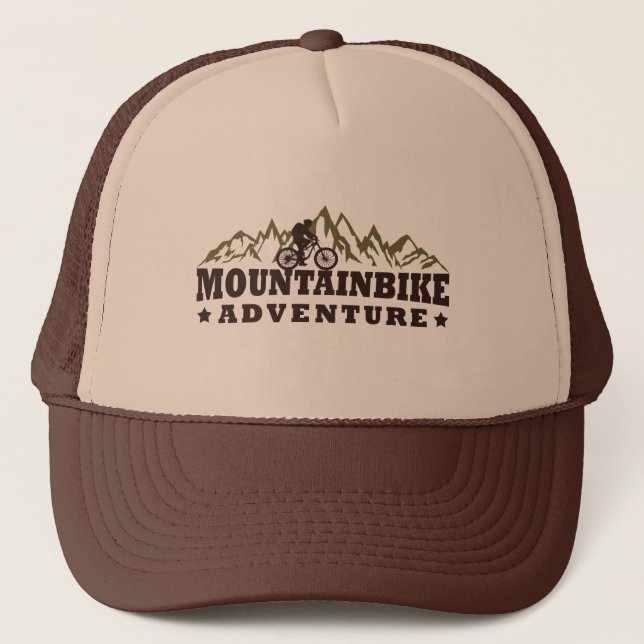 off road mountainbike adventure trucker hat (Front)